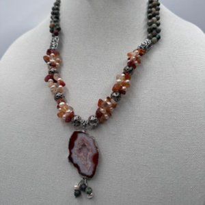 Necklace and earrings